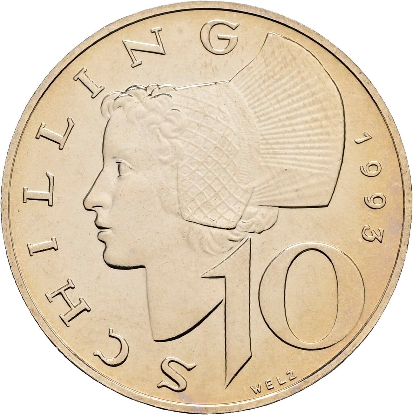 10 Schilling 1993 – Vorderseite