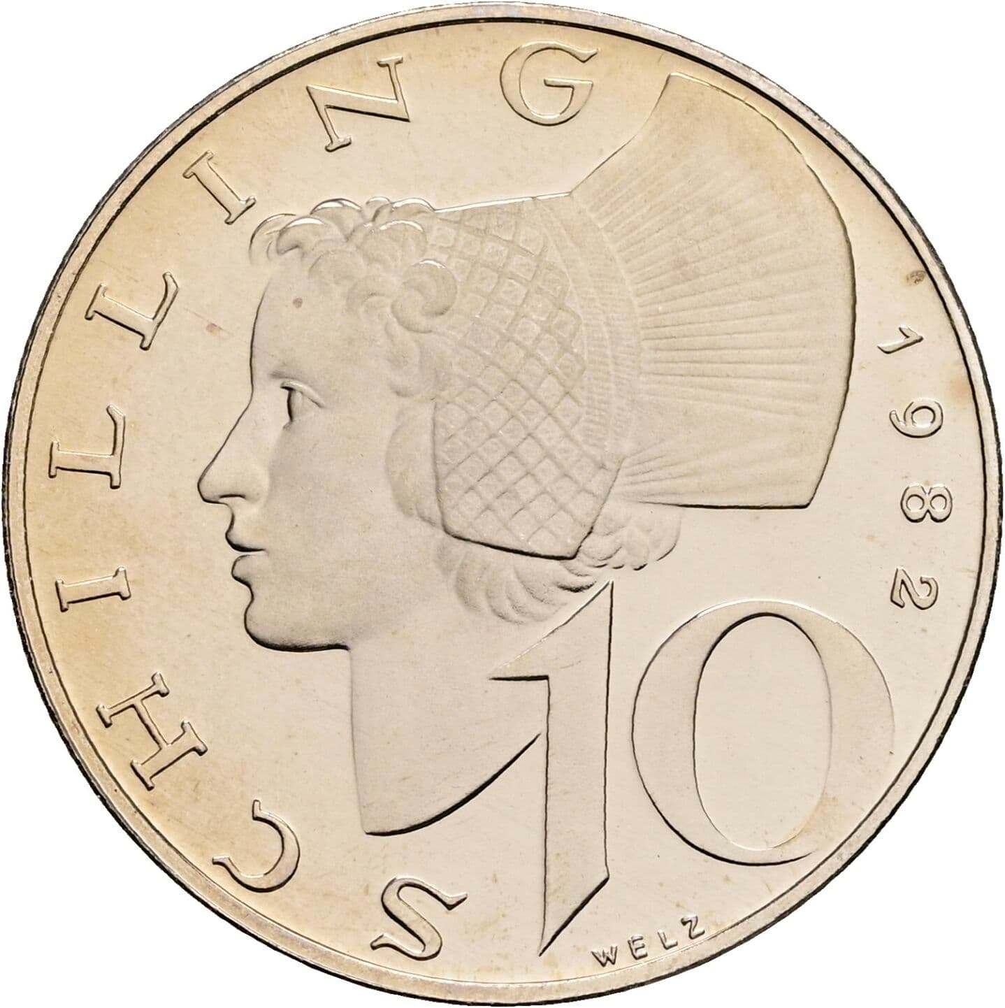 10 Schilling 1982 – Vorderseite