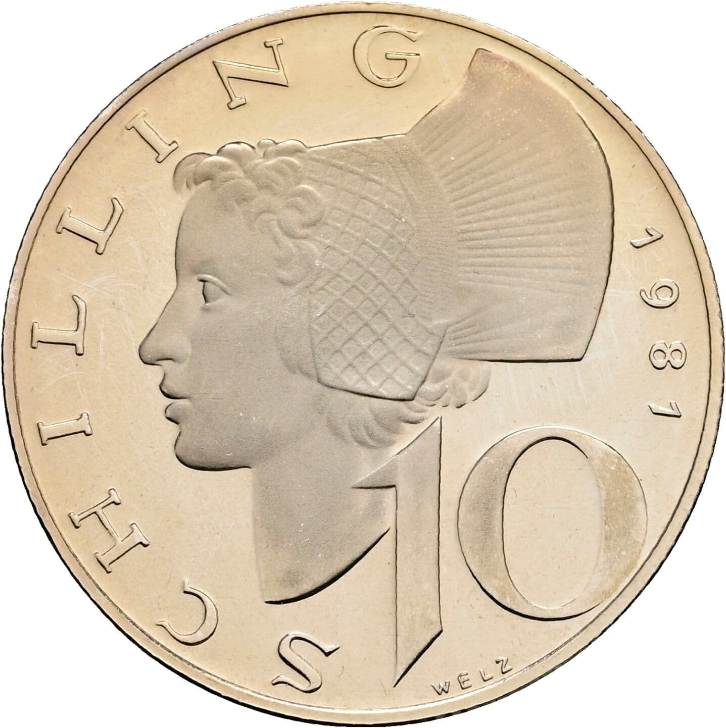 10 Schilling 1981 – Vorderseite