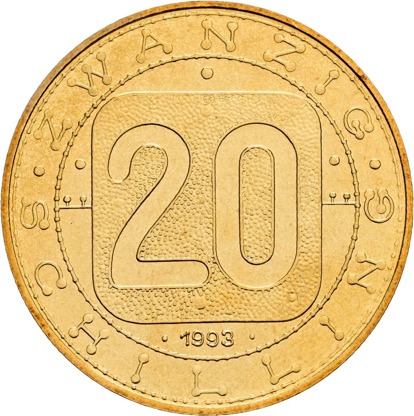 20 Schilling 1993 – Vorderseite