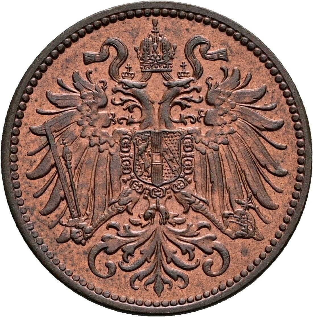 2 Heller Franz Joseph I. 1848-1916 1913 – Rückseite
