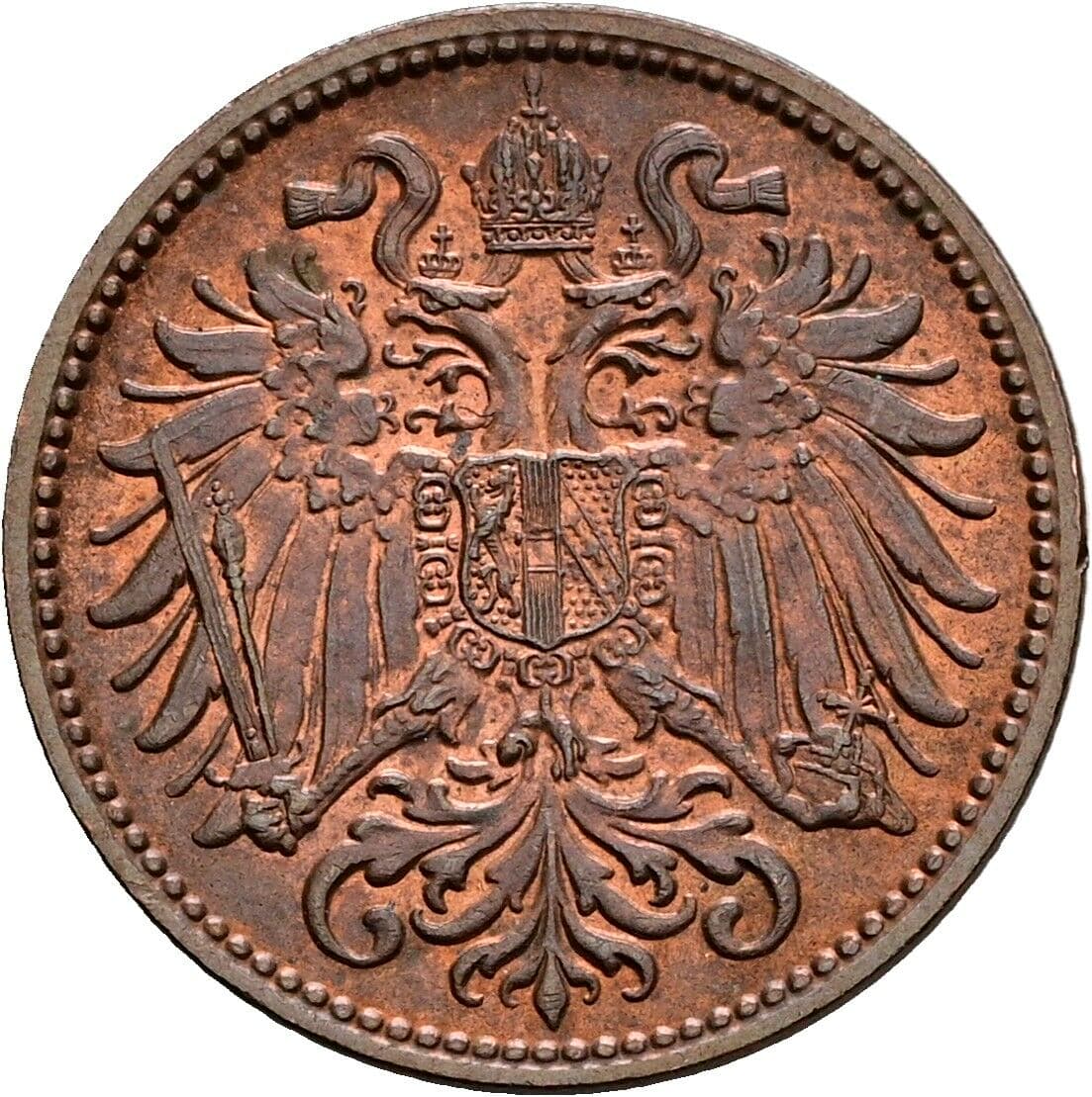 2 Heller Franz Joseph I. 1848-1916 1913 – Rückseite