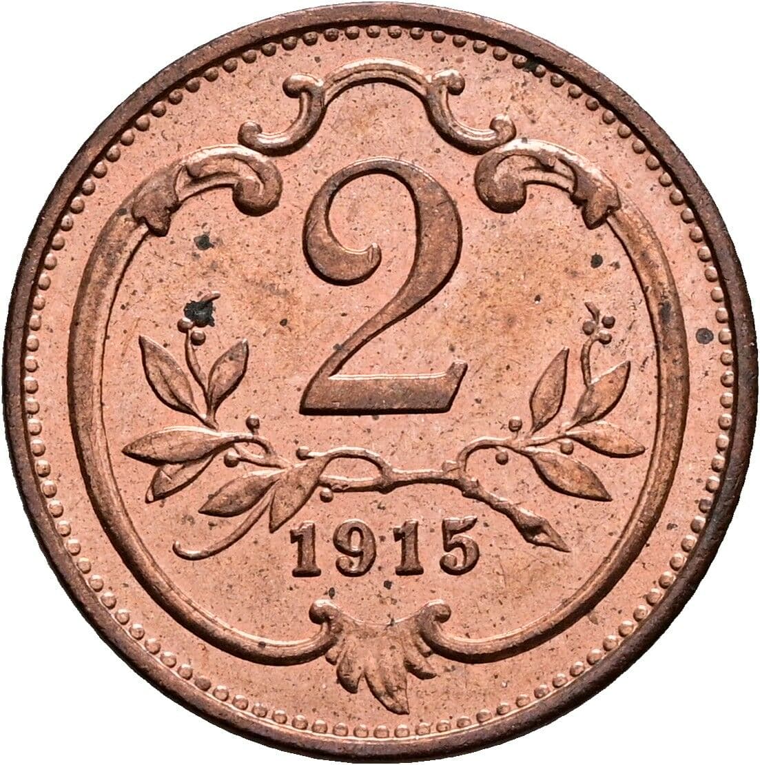 2 Heller Franz Joseph I. 1848-1916 1915 – Vorderseite