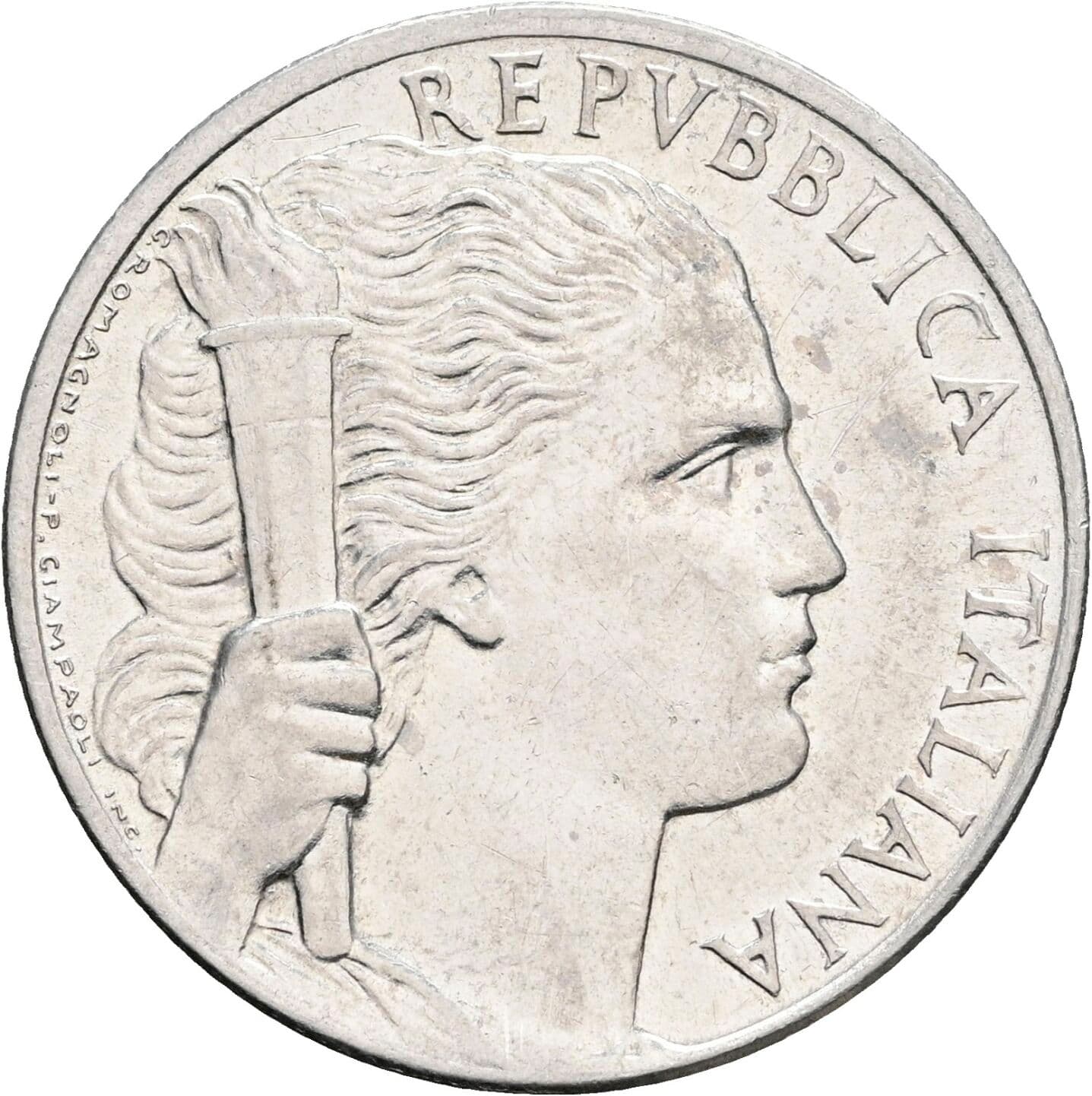 5 Lire 1949 – Vorderseite