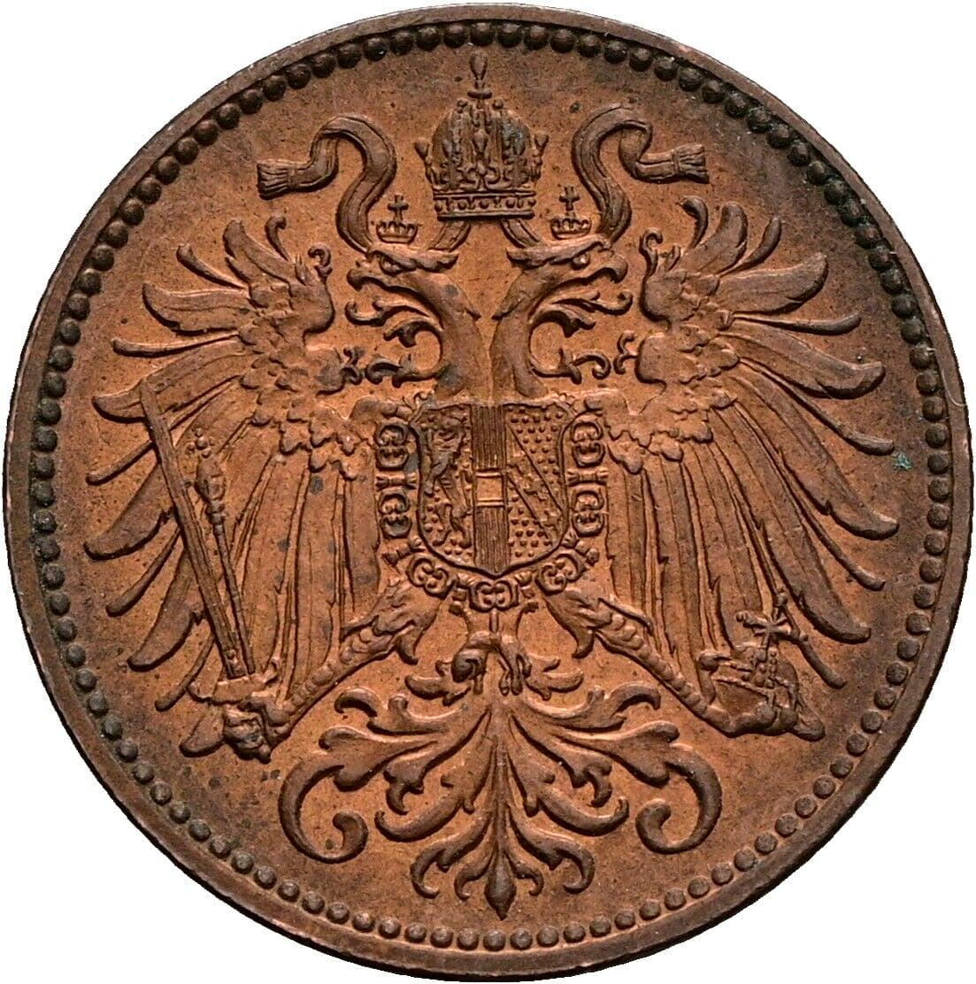 2 Heller Franz Joseph I. 1848-1916 1912 – Rückseite