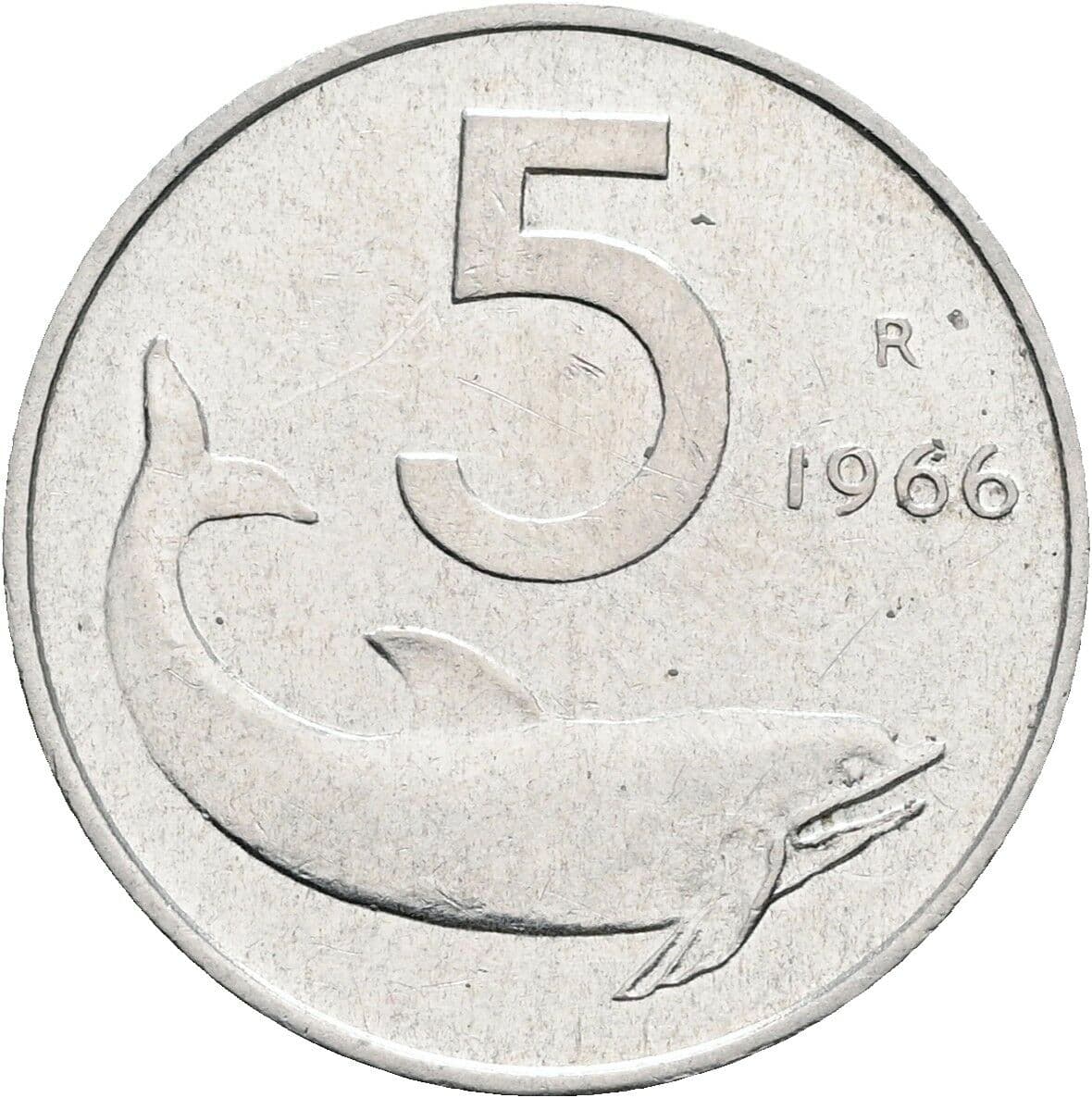 5 Lire 1966 – Vorderseite