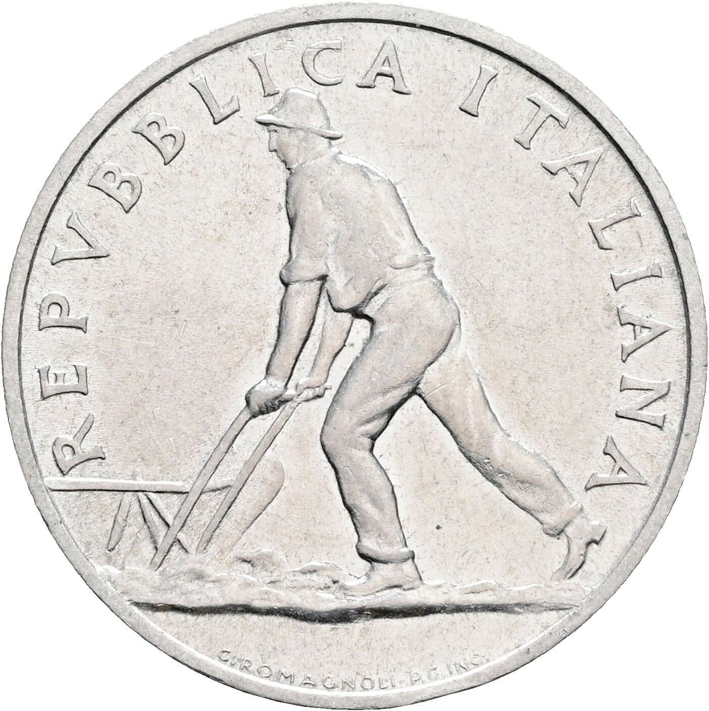 2 Lire 1948 – Vorderseite