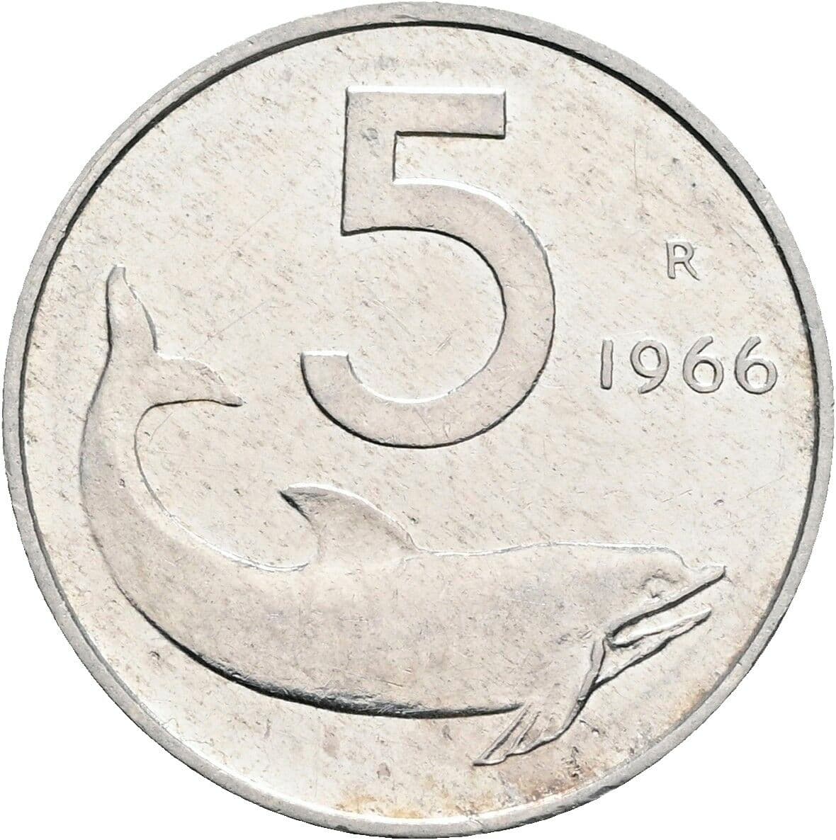5 Lire 1966 – Vorderseite