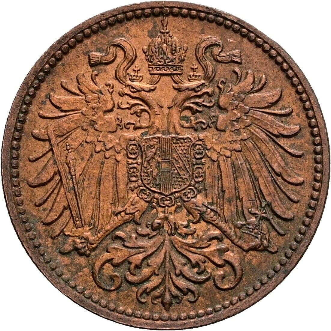 2 Heller Franz Joseph I. 1848-1916 1900 – Rückseite