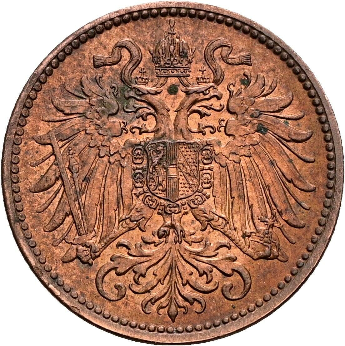 2 Heller Franz Joseph I. 1848-1916 1914 – Rückseite