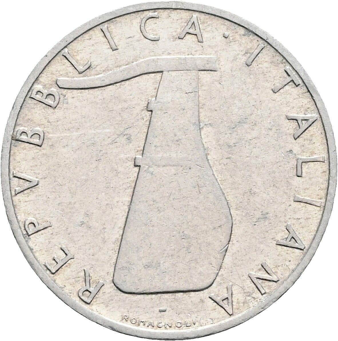 5 Lire 1966 – Rückseite