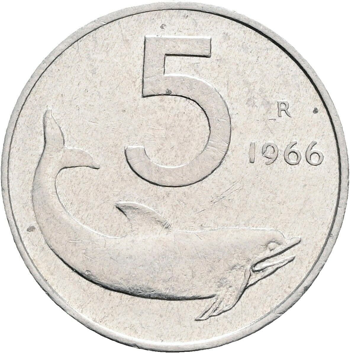 5 Lire 1966 – Vorderseite