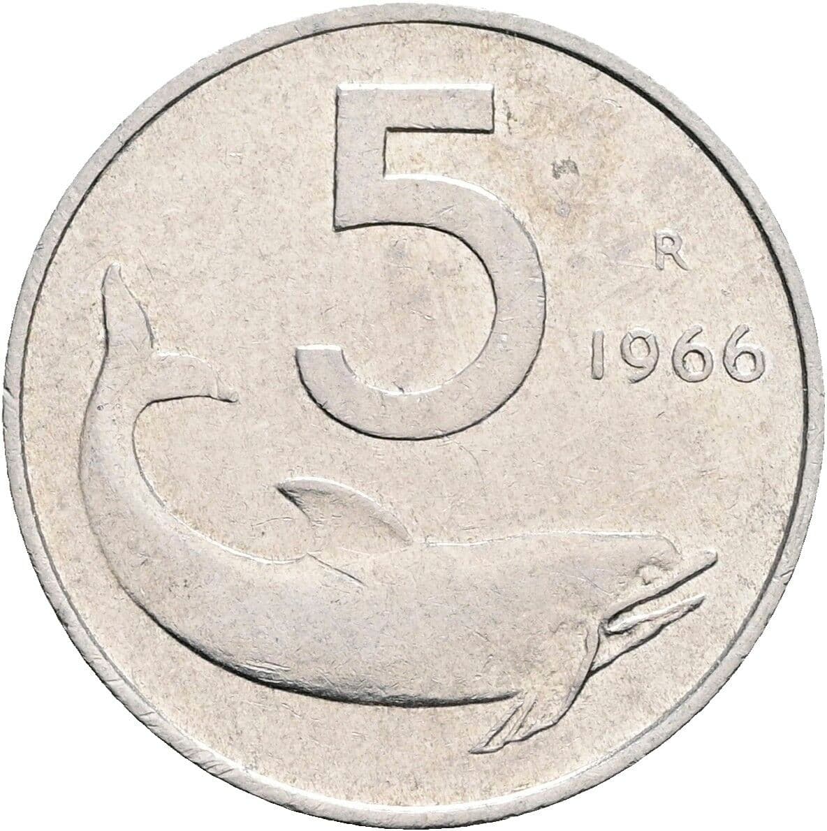 5 Lire 1966 – Vorderseite