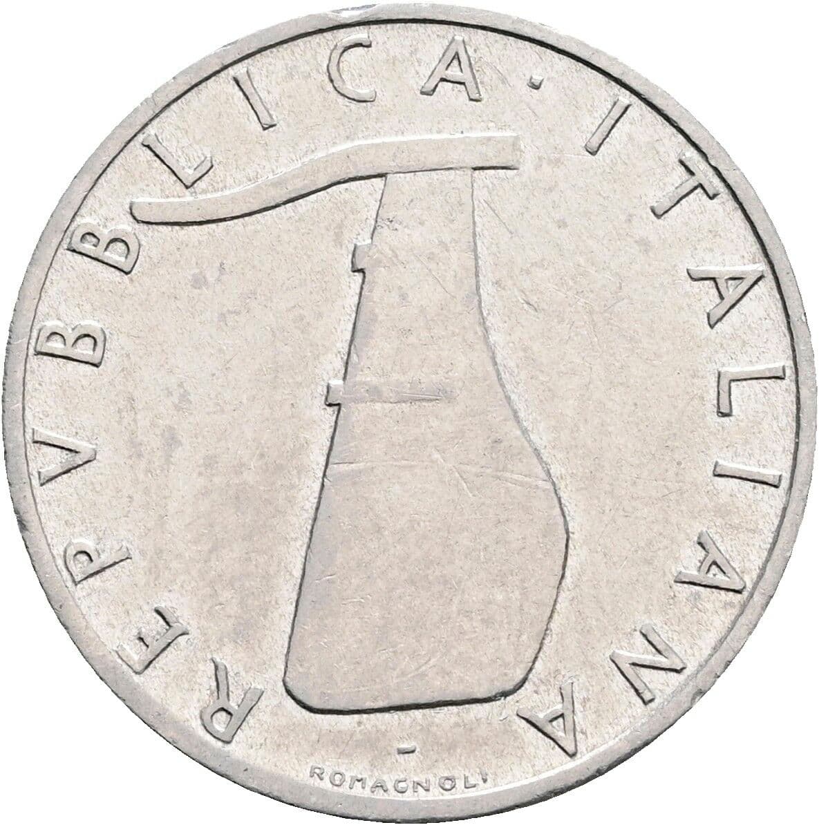 5 Lire 1966 – Rückseite