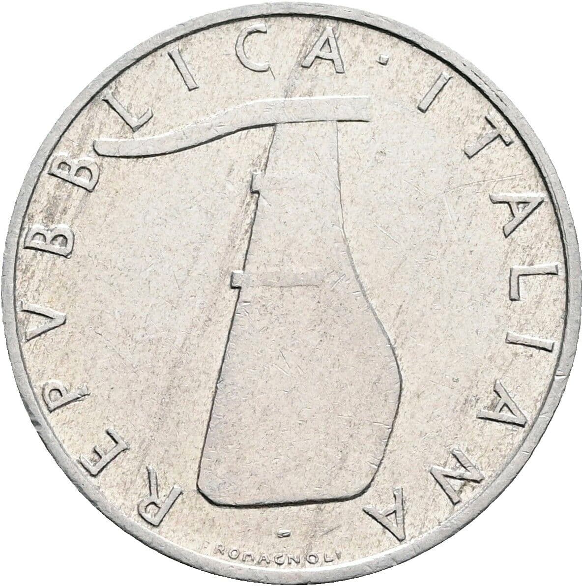 5 Lire 1966 – Rückseite