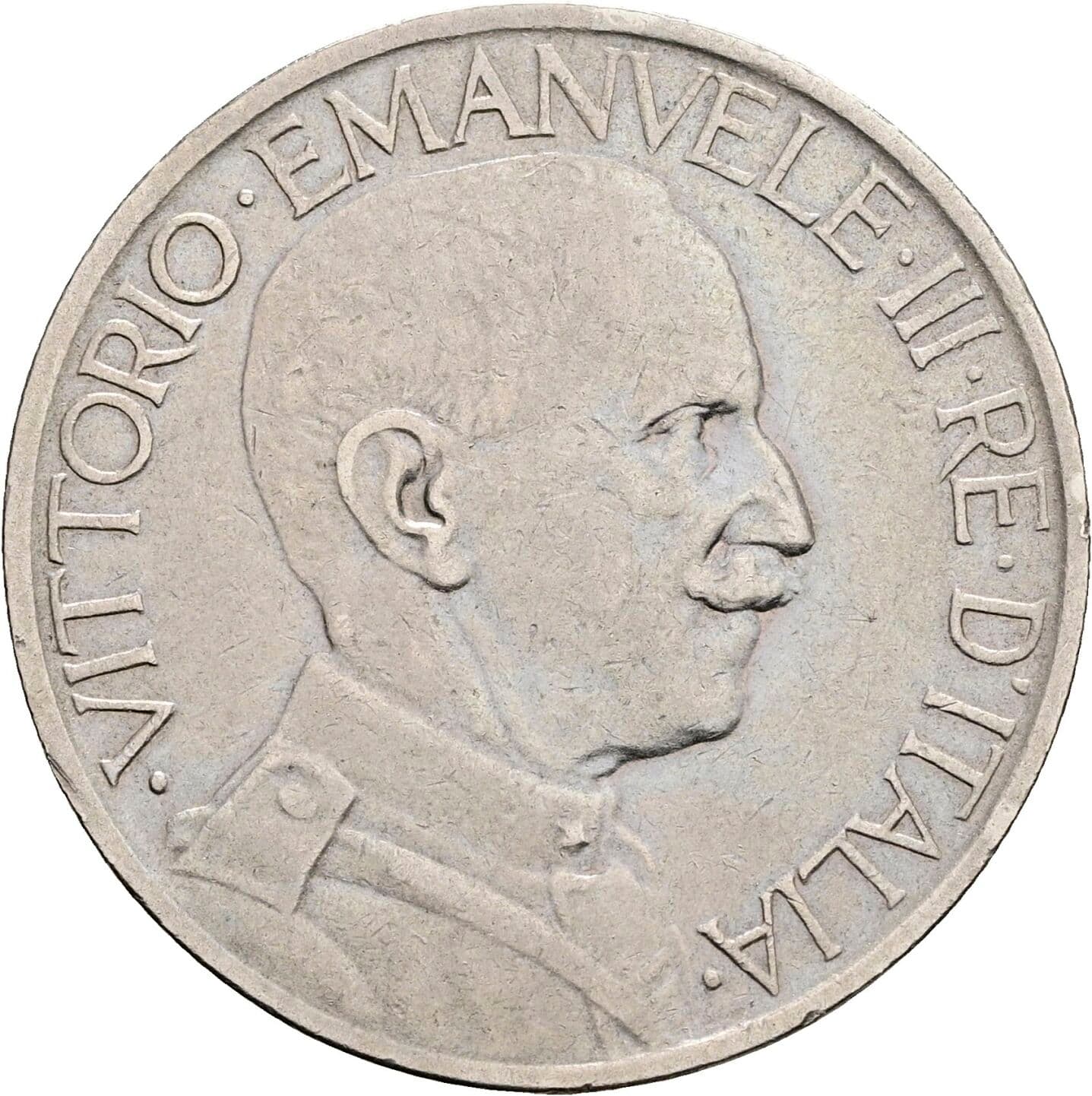 2 Lire Vittorio Emanuele III. 1900-1946 1924 – Vorderseite