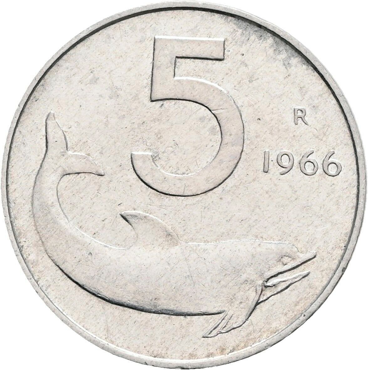 5 Lire 1966 – Vorderseite