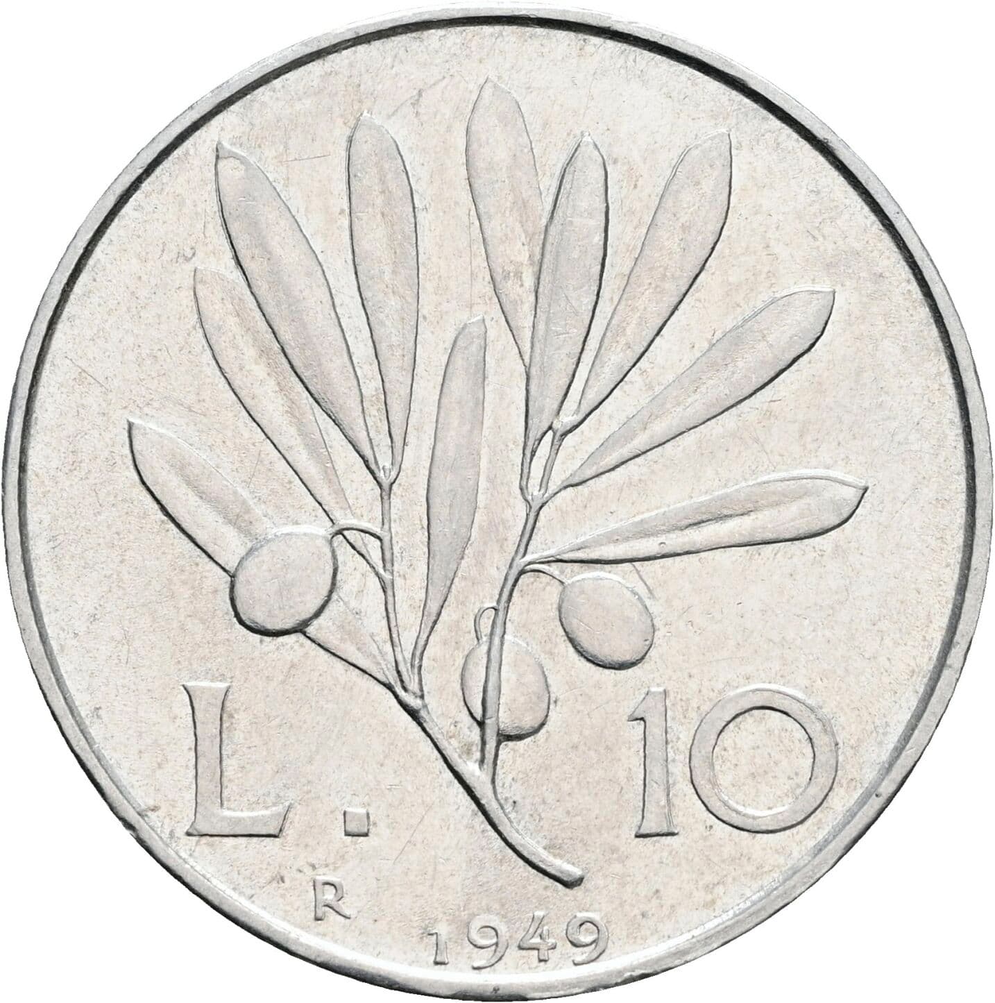 10 Lire 1949 – Vorderseite