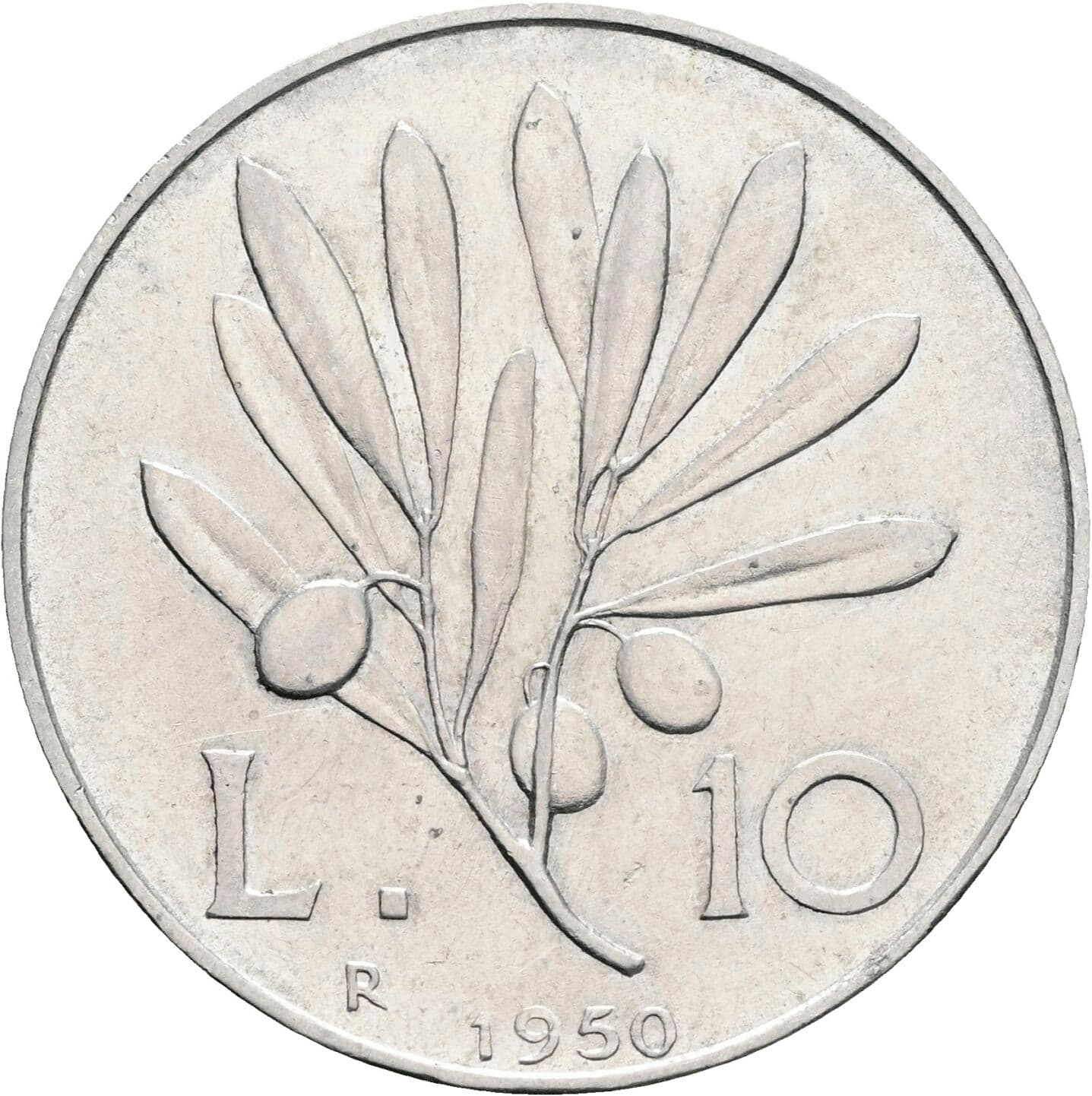 10 Lire 1950 – Vorderseite