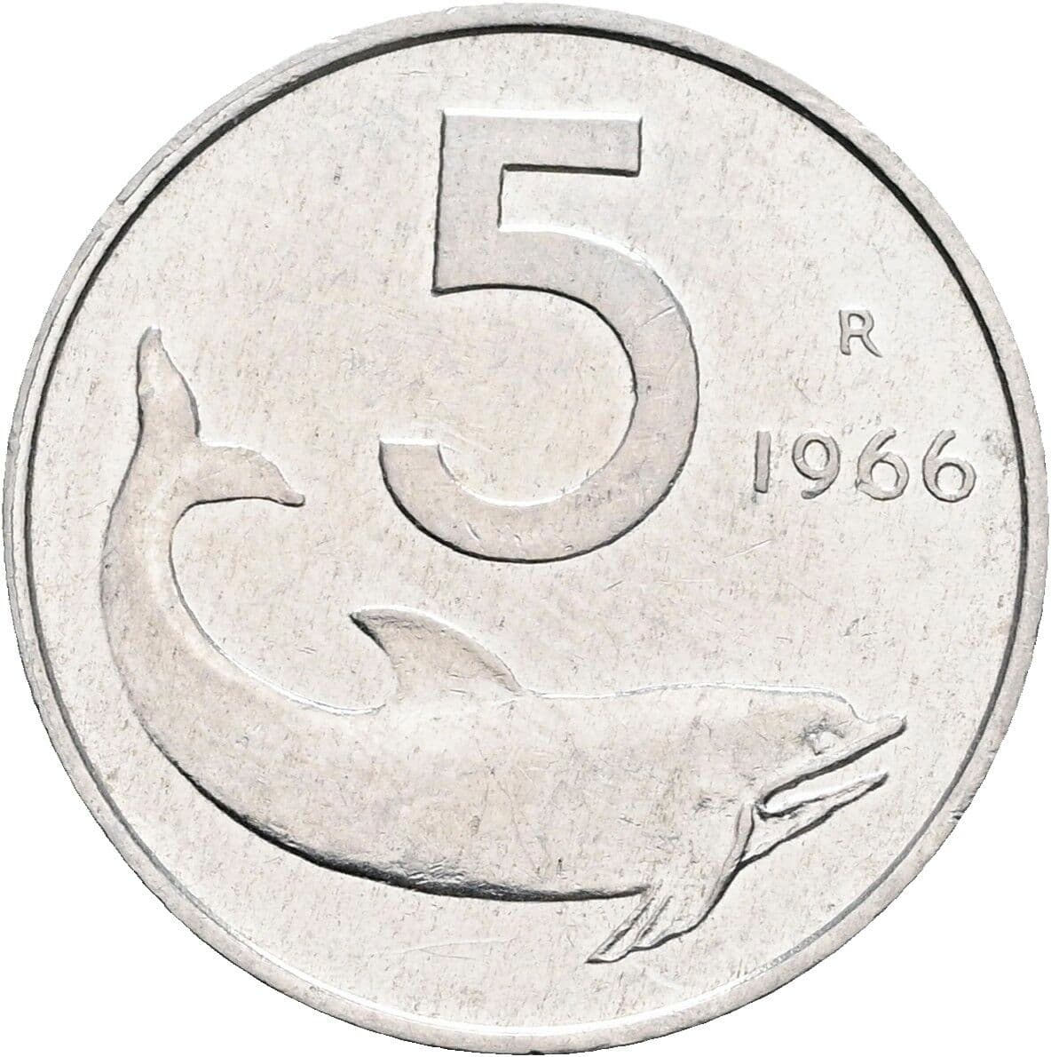 5 Lire 1966 – Vorderseite