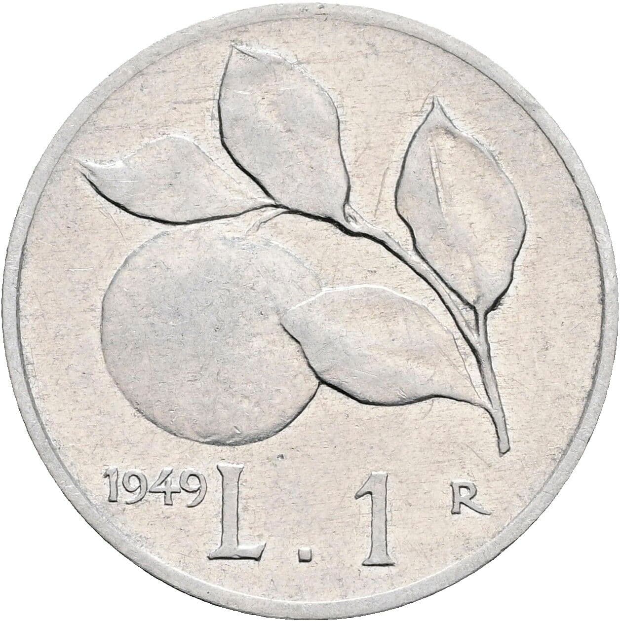 1 Lira 1949 – Rückseite