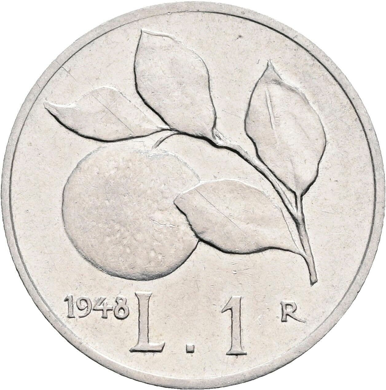 1 Lira 1948 – Rückseite