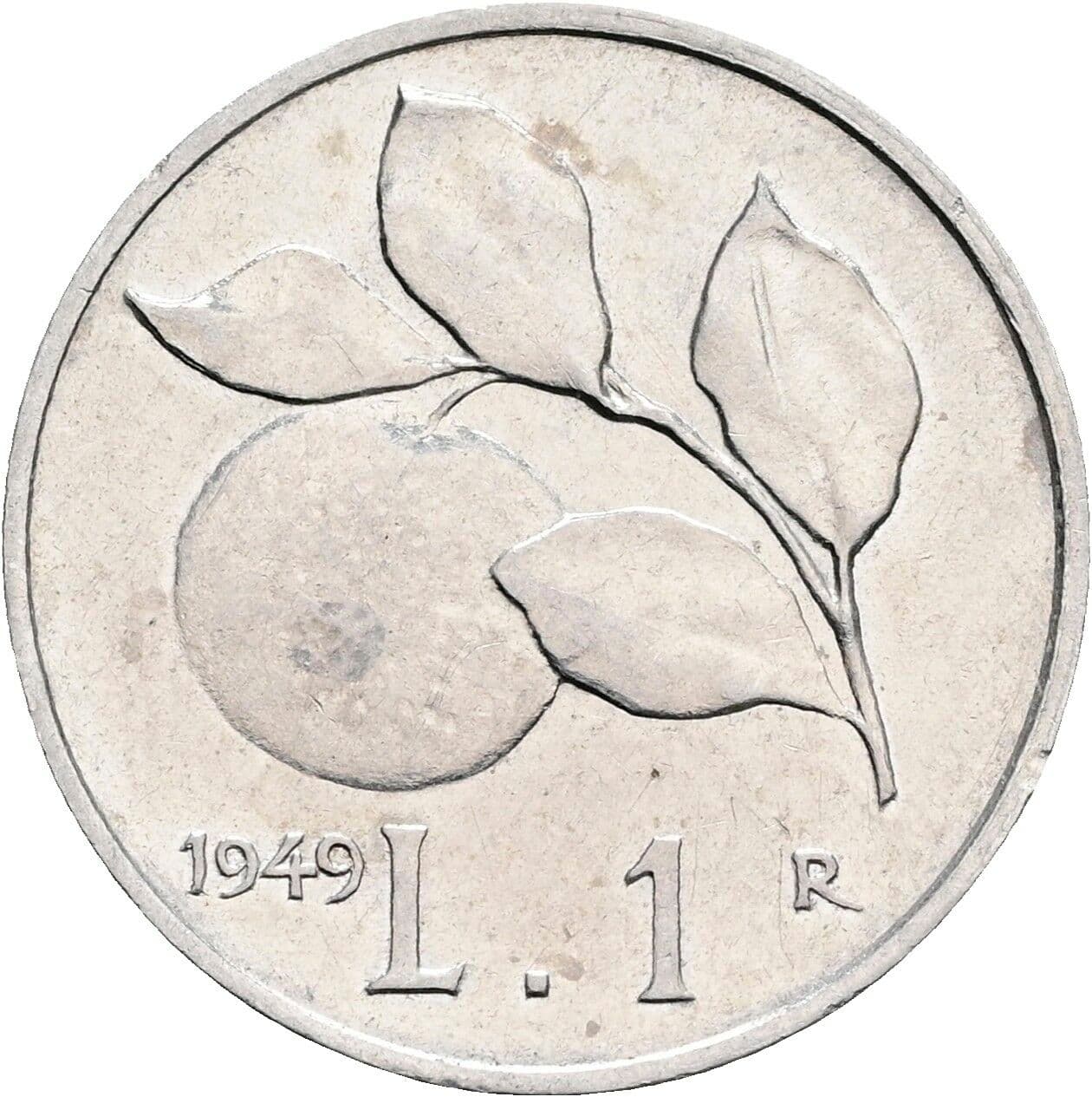 1 Lira 1949 – Rückseite