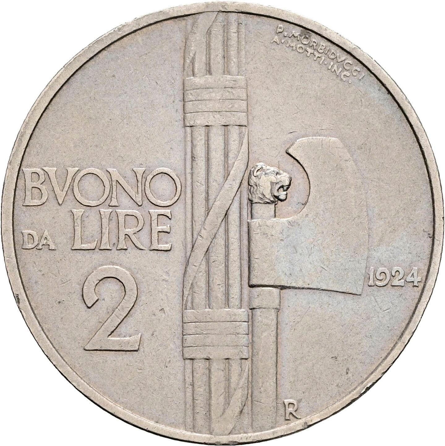 2 Lire Vittorio Emanuele III. 1900-1946 1924 – Rückseite