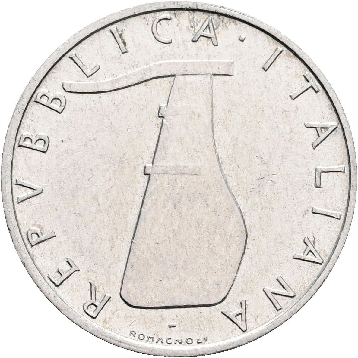 5 Lire 1966 – Rückseite