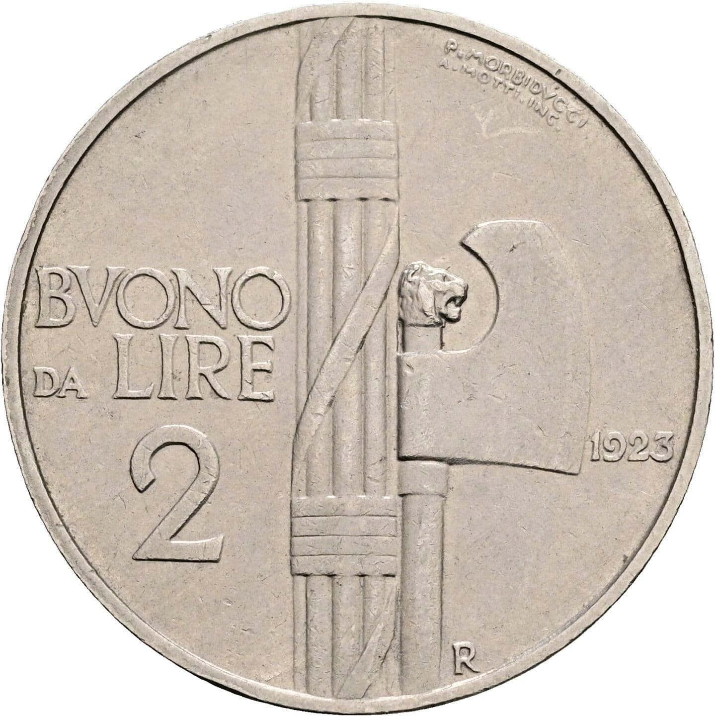 2 Lire Vittorio Emanuele III. 1900-1946 1923 – Rückseite