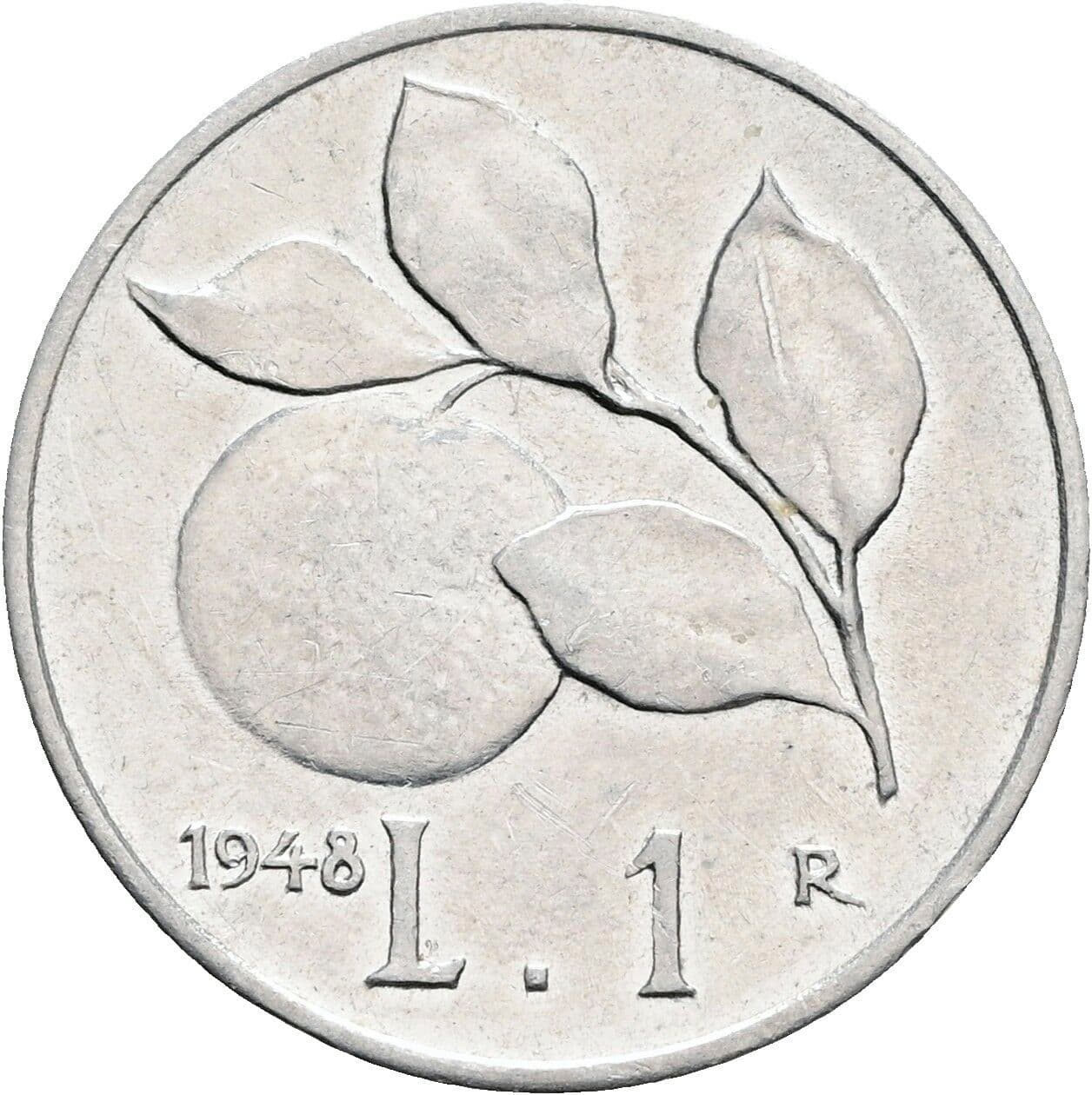 1 Lira 1948 – Rückseite