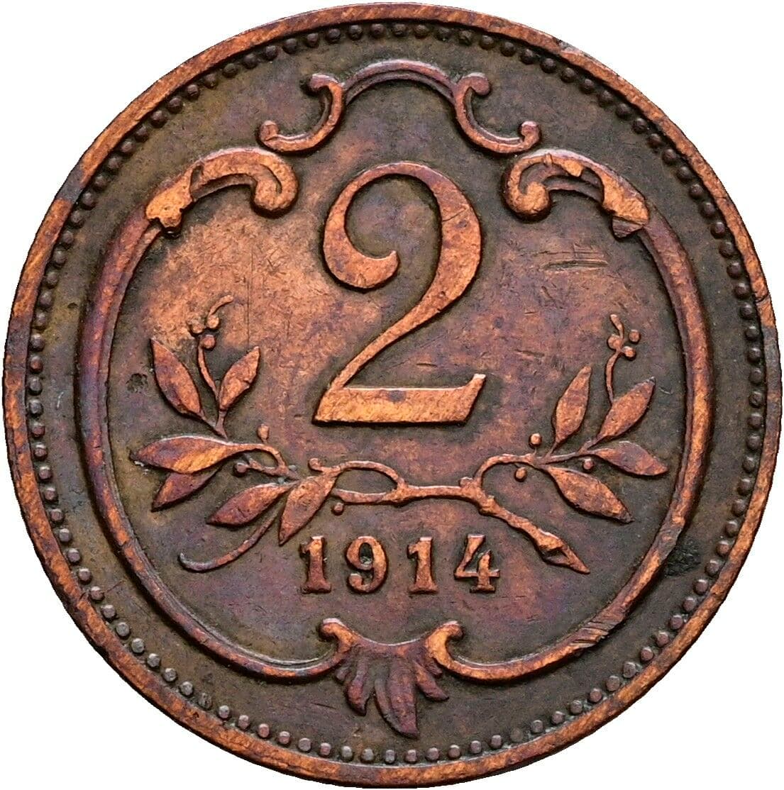 2 Heller Franz Joseph I. 1848-1916 1914 – Vorderseite
