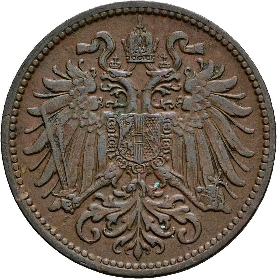 2 Heller Franz Joseph I. 1848-1916 1913 – Rückseite