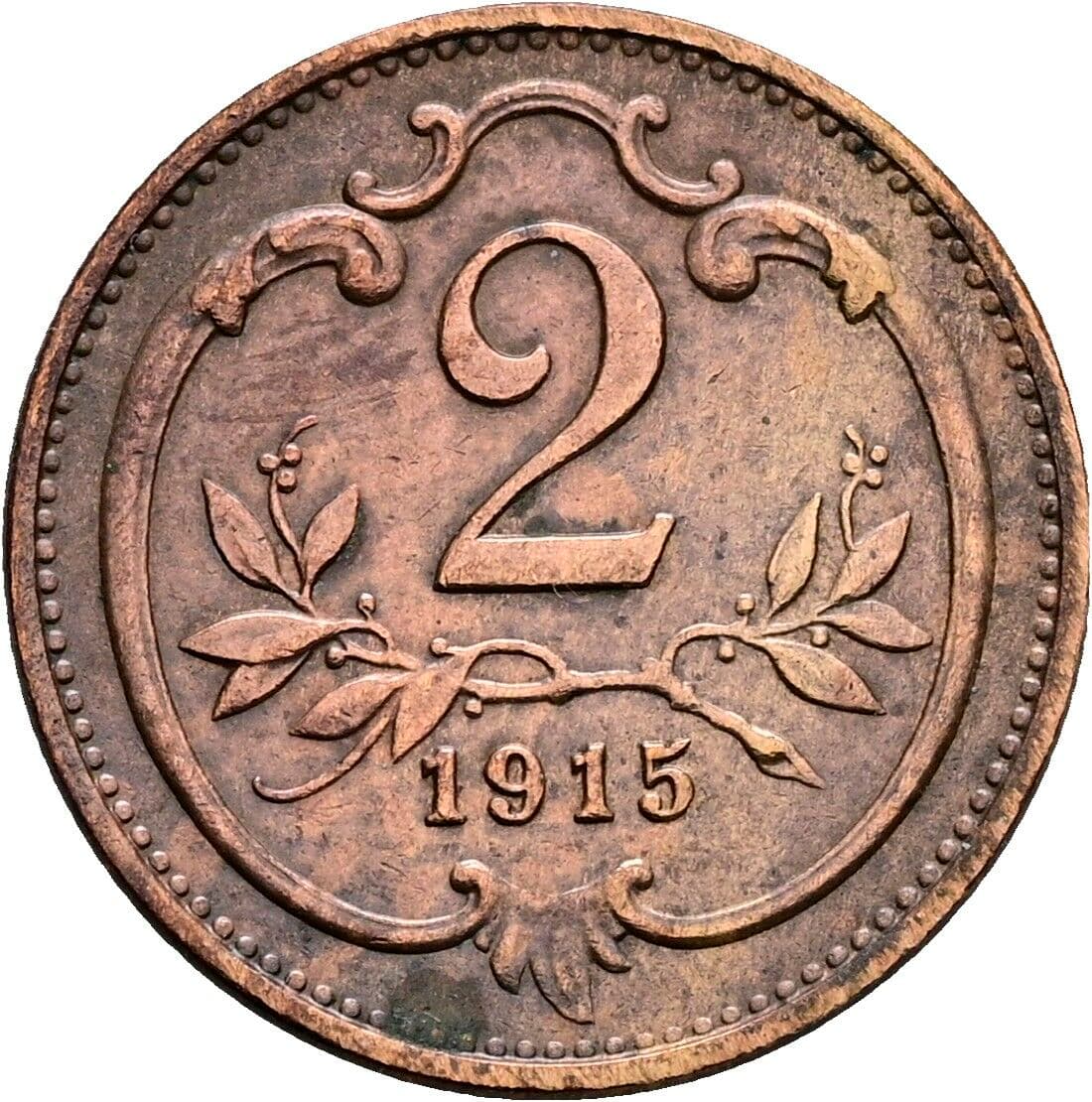 2 Heller Franz Joseph I. 1848-1916 1915 – Vorderseite
