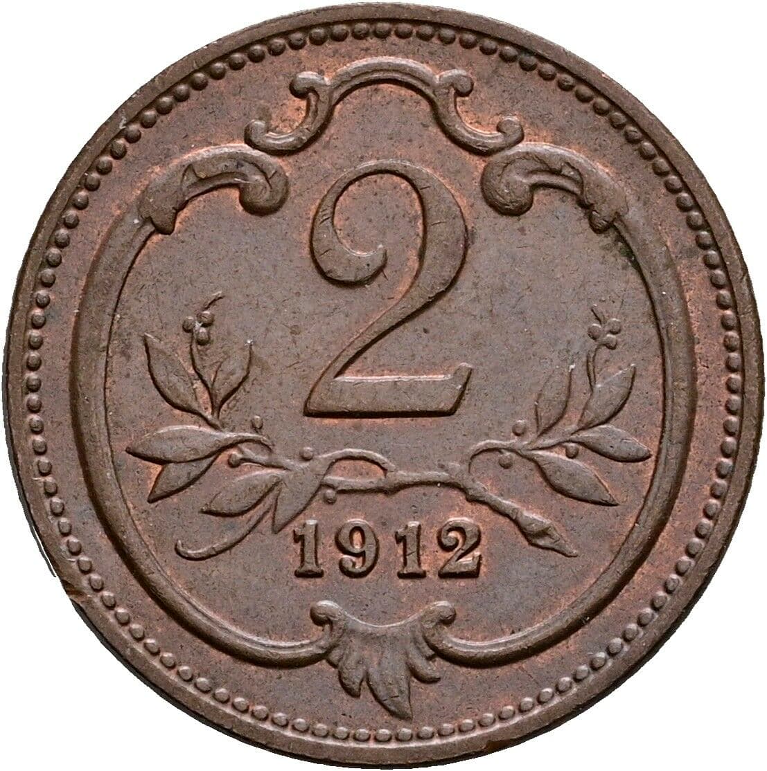 2 Heller Franz Joseph I. 1848-1916 1912 – Vorderseite