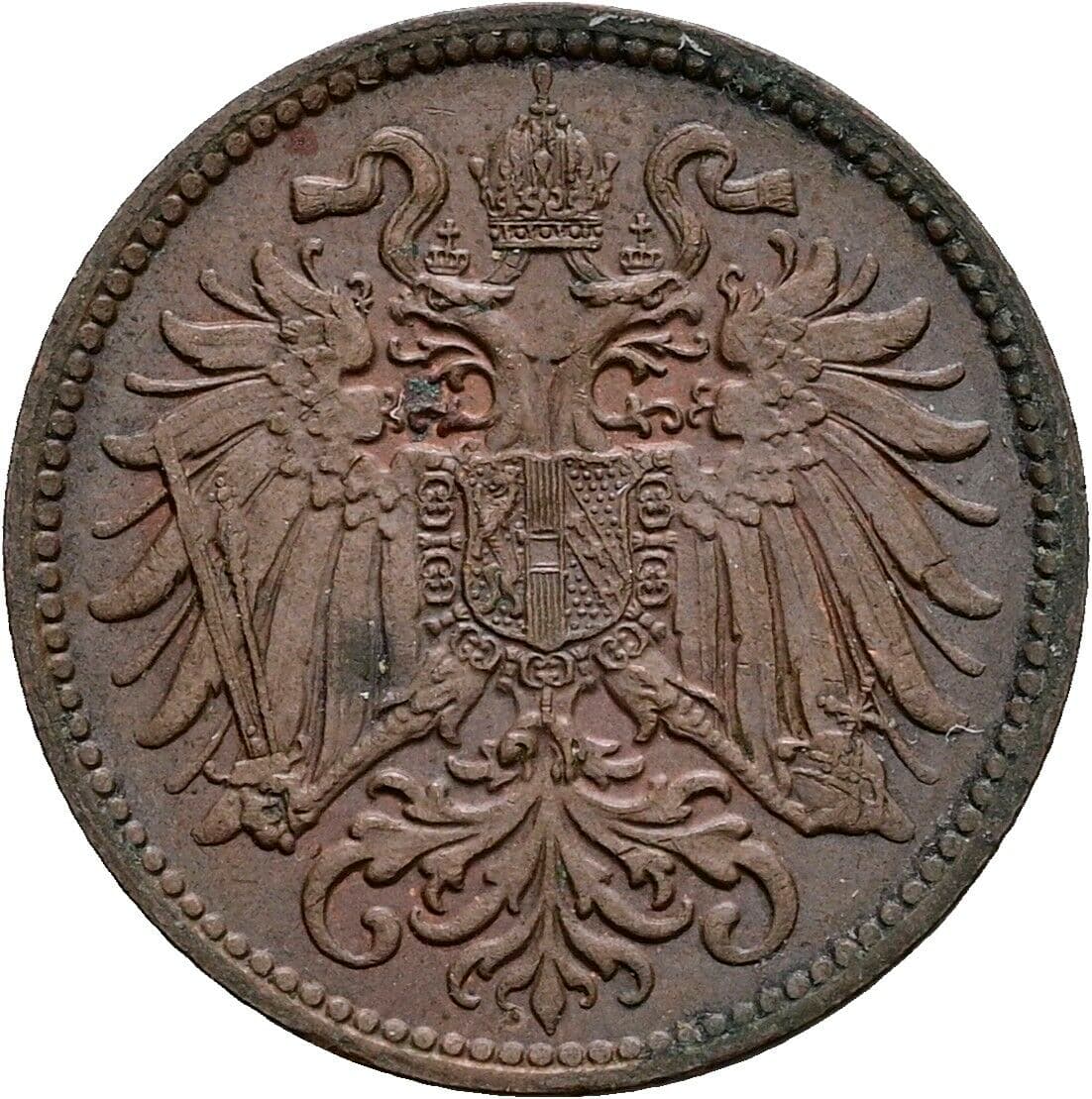 2 Heller Franz Joseph I. 1848-1916 1913 – Rückseite
