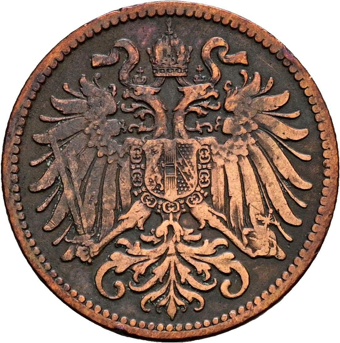 2 Heller Franz Joseph I. 1848-1916 1904 – Rückseite