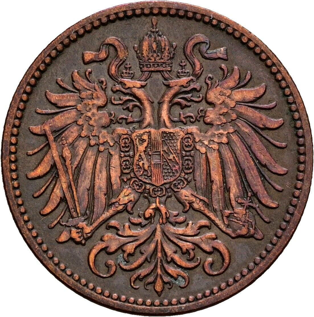2 Heller Franz Joseph I. 1848-1916 1899 – Rückseite