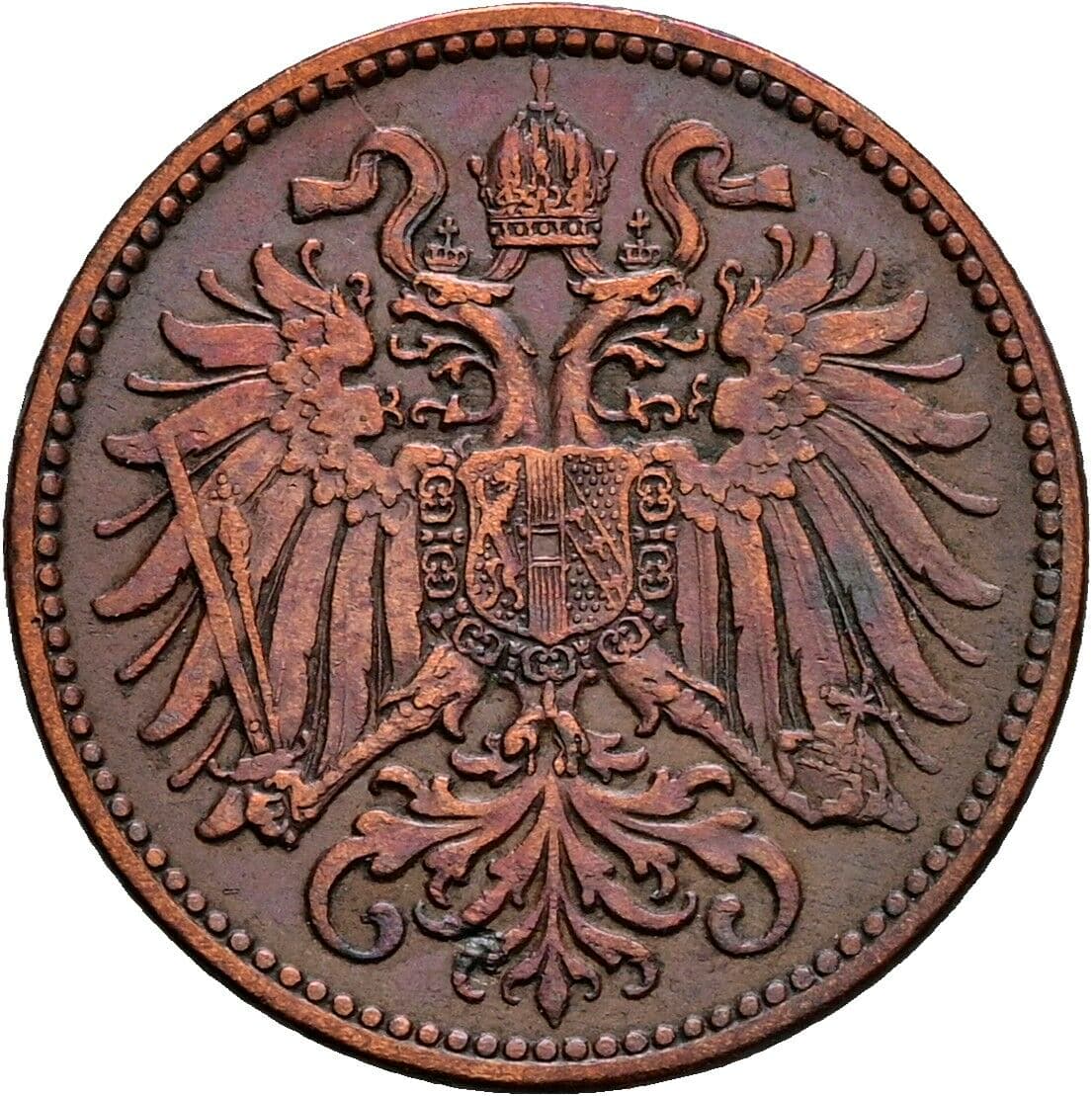 2 Heller Franz Joseph I. 1848-1916 1896 – Rückseite