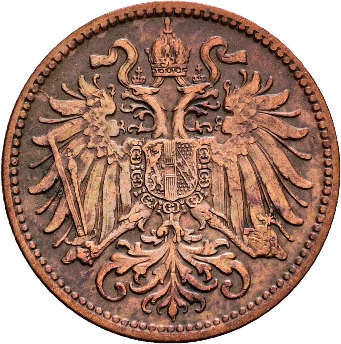 2 Heller Franz Joseph I. 1848-1916 1897 – Rückseite