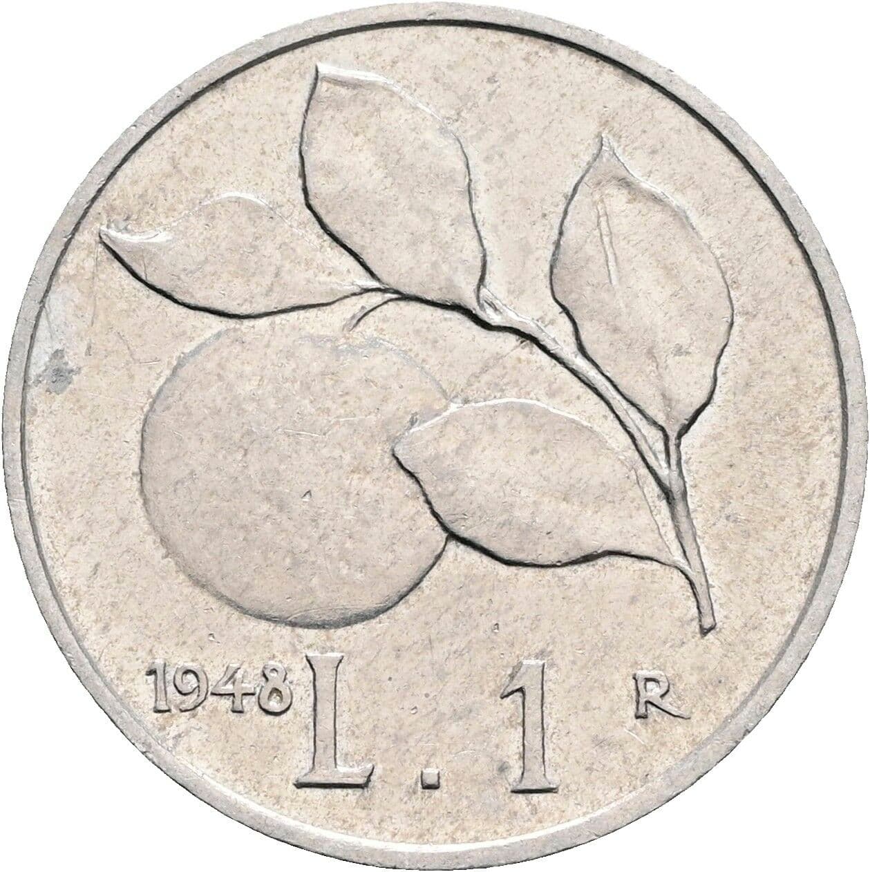 1 Lira 1948 – Rückseite