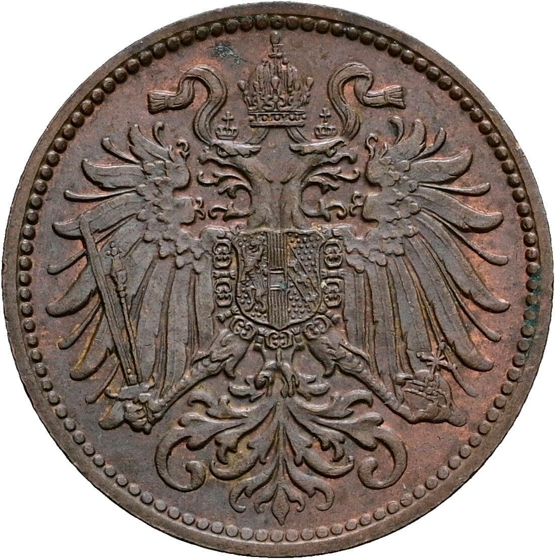 2 Heller Franz Joseph I. 1848-1916 1913 – Rückseite