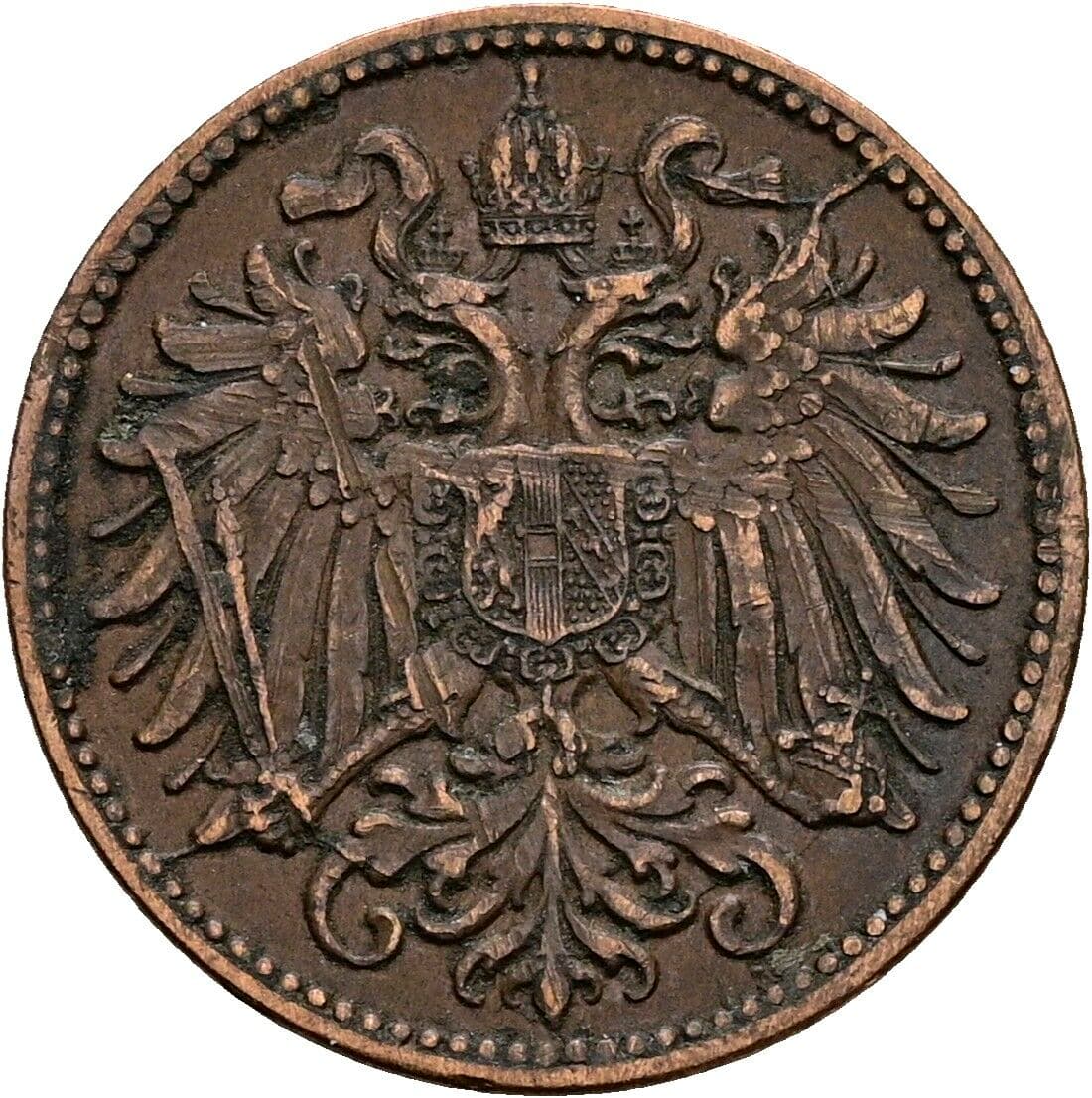 2 Heller Franz Joseph I. 1848-1916 1903 – Rückseite