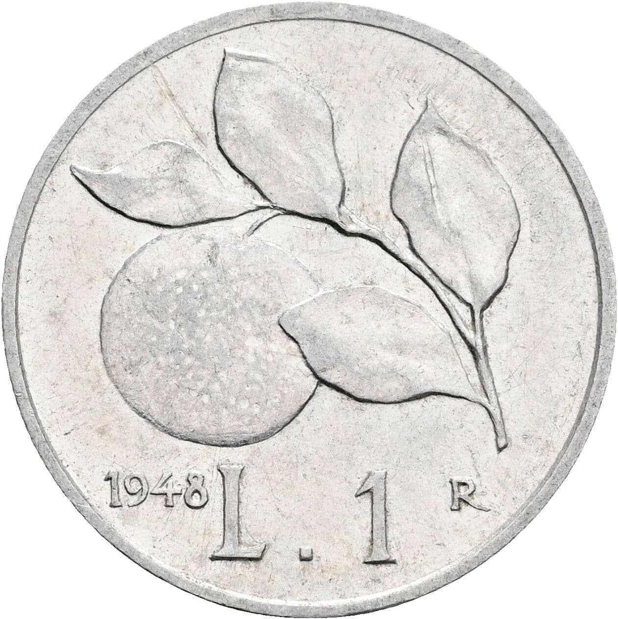 1 Lira 1948 – Rückseite