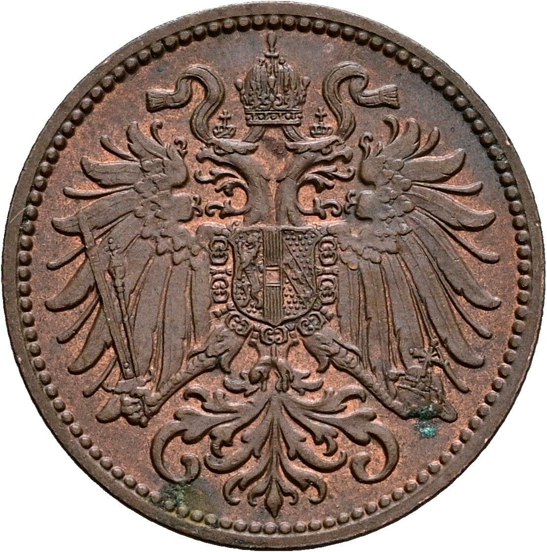 2 Heller Franz Joseph I. 1848-1916 1911 – Rückseite