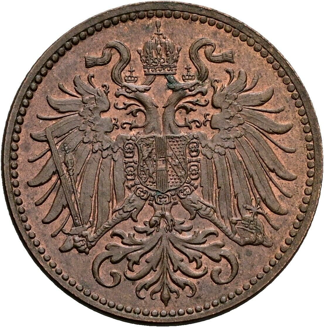 2 Heller Franz Joseph I. 1848-1916 1914 – Rückseite