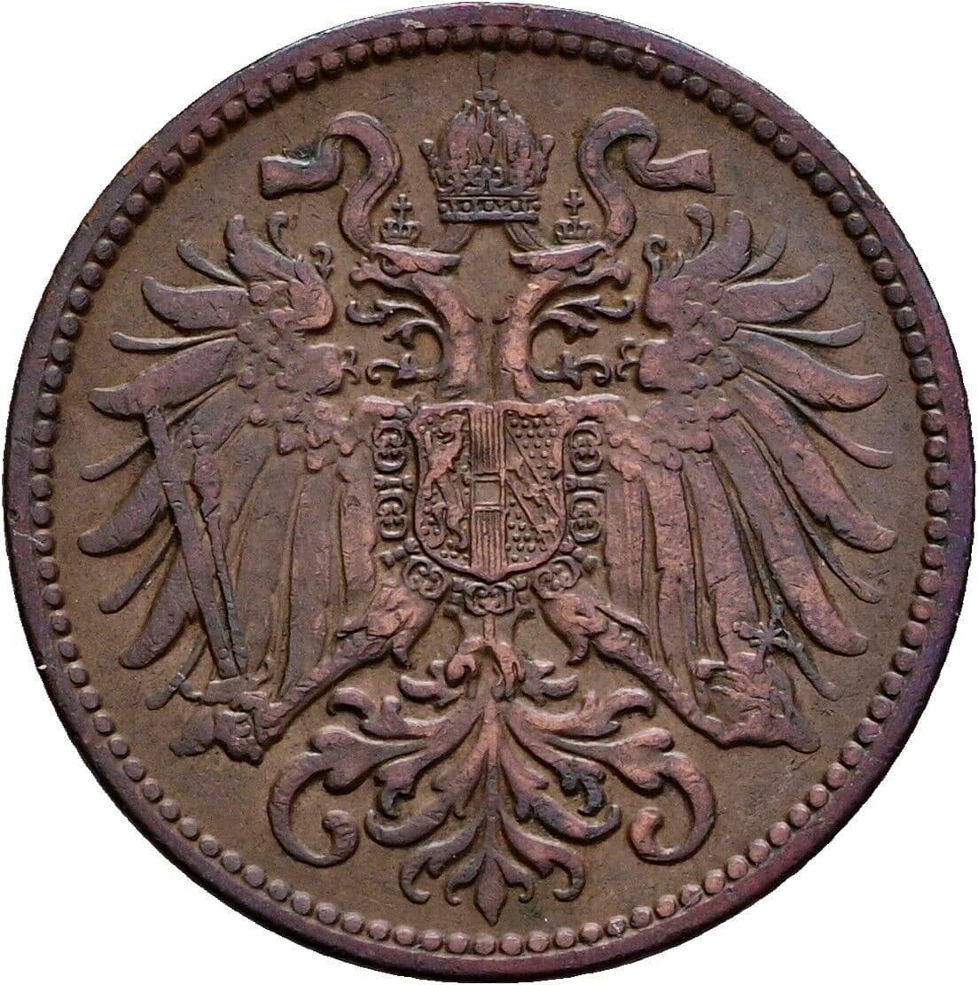 2 Heller Franz Joseph I. 1848-1916 1909 – Rückseite