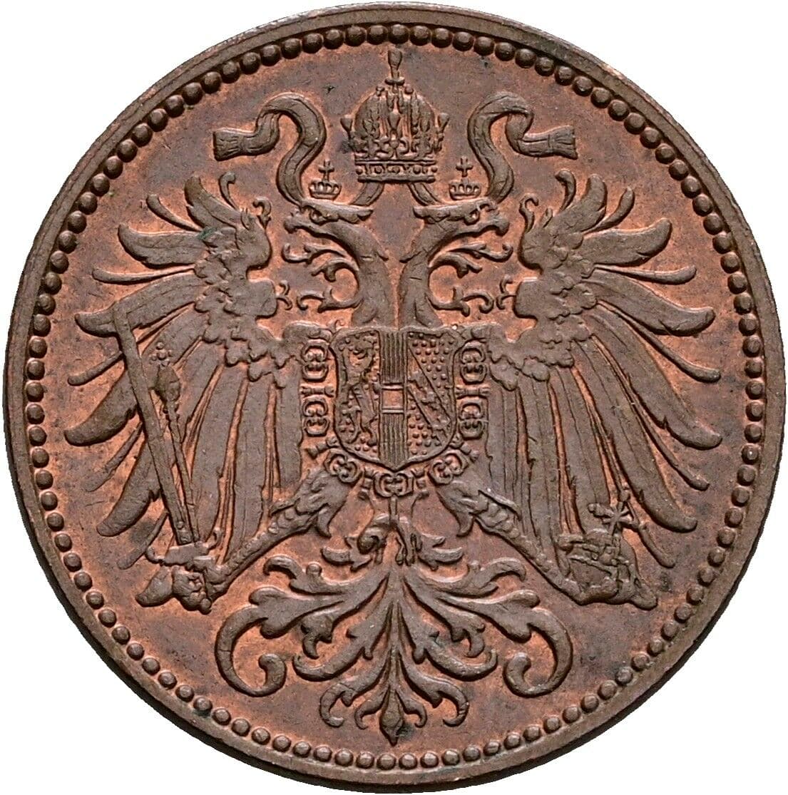 2 Heller Franz Joseph I. 1848-1916 1913 – Rückseite