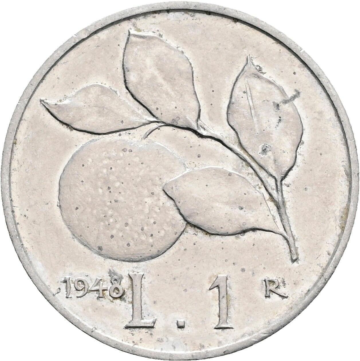 1 Lira 1948 – Rückseite