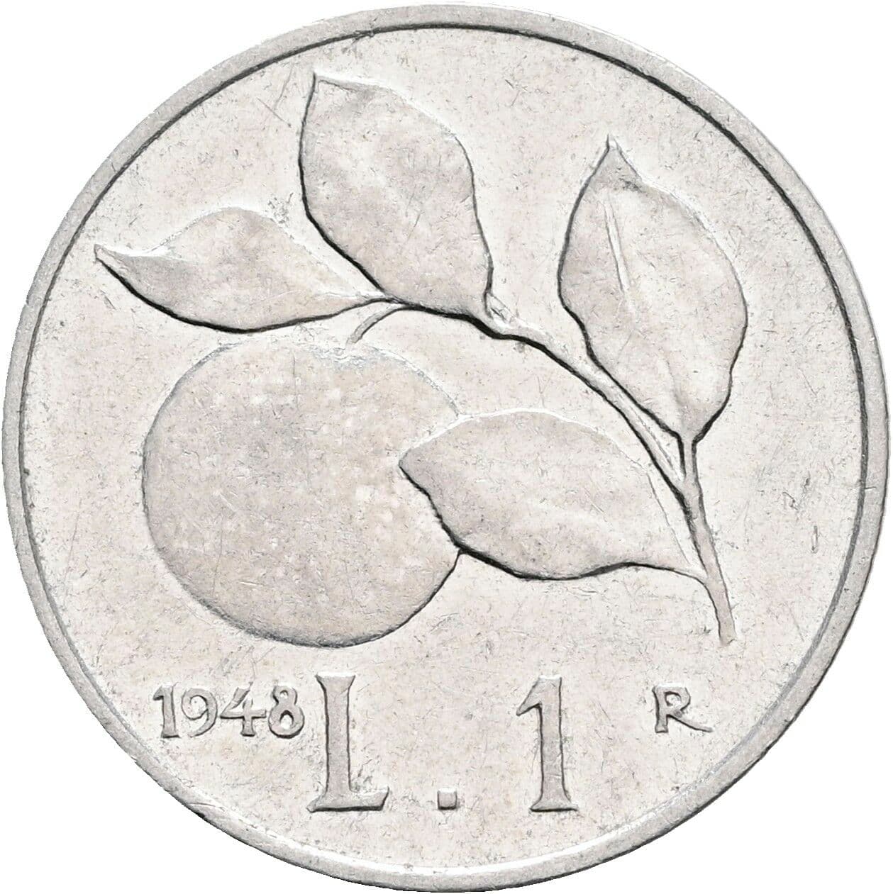 1 Lira 1948 – Rückseite